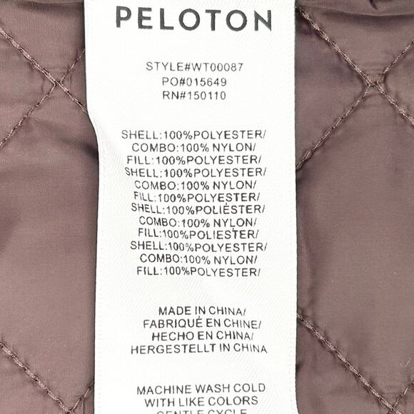 Peloton Fleece Brown Quarter-Snap Brown Quilted Pullover - Picture 9 of 9